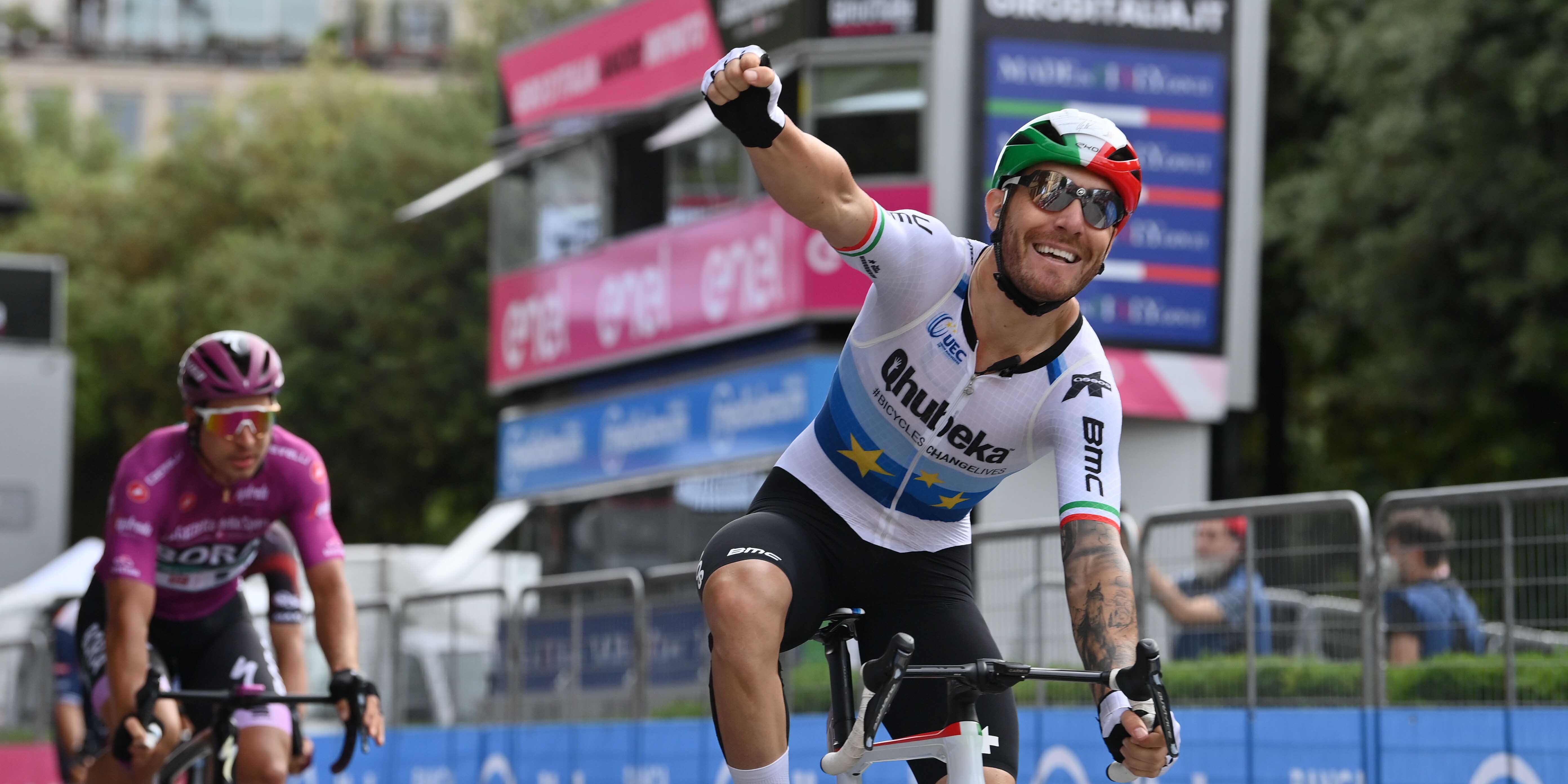 Giacomo Nizzolo wins stage 13 of the Giro d’Italia, Bernal retains the Maglia Rosa