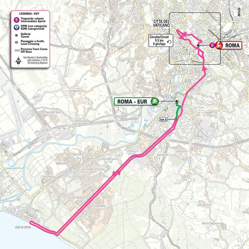Planimetria/Map Stage 21 Giro d'Italia 2024